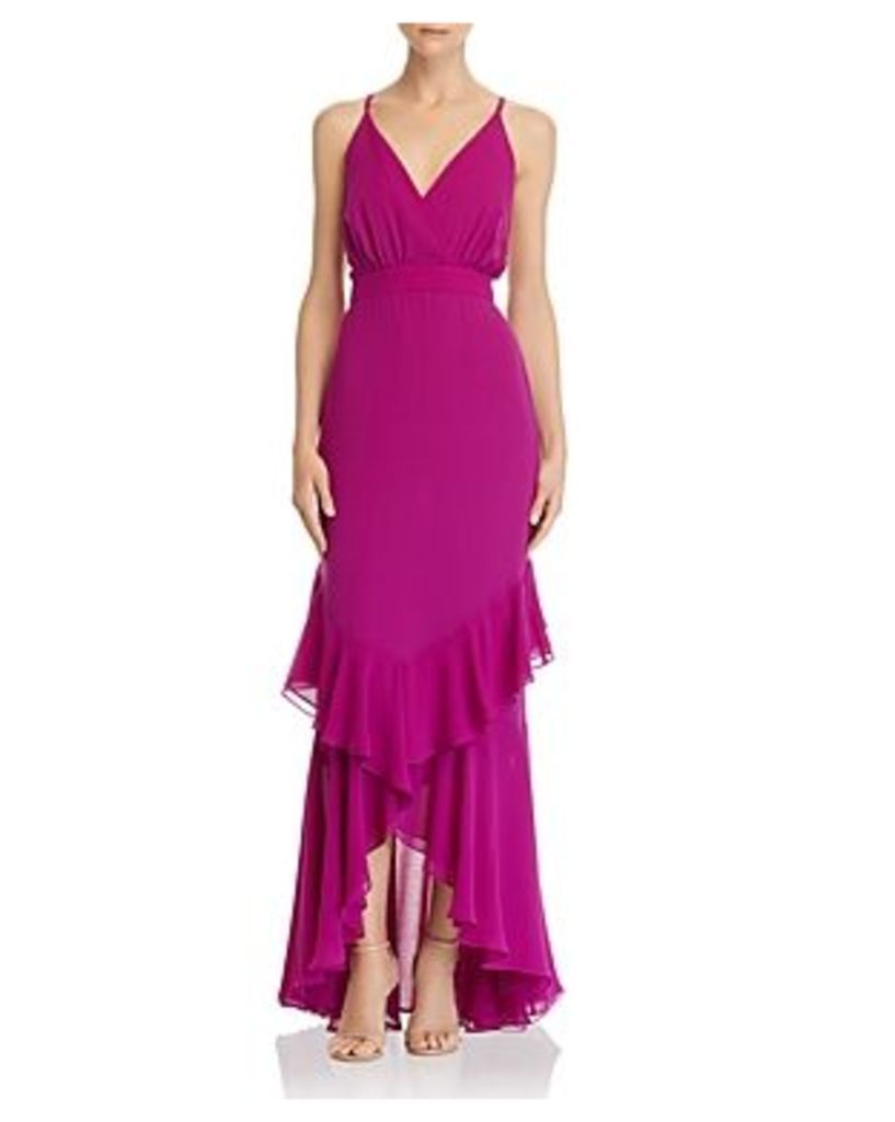 Fame and Partners Ruffle-Trimmed Gown