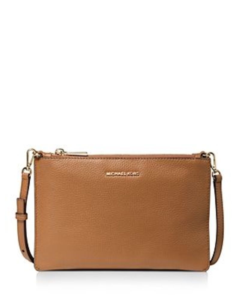 Large Double Pouch Leather Crossbody