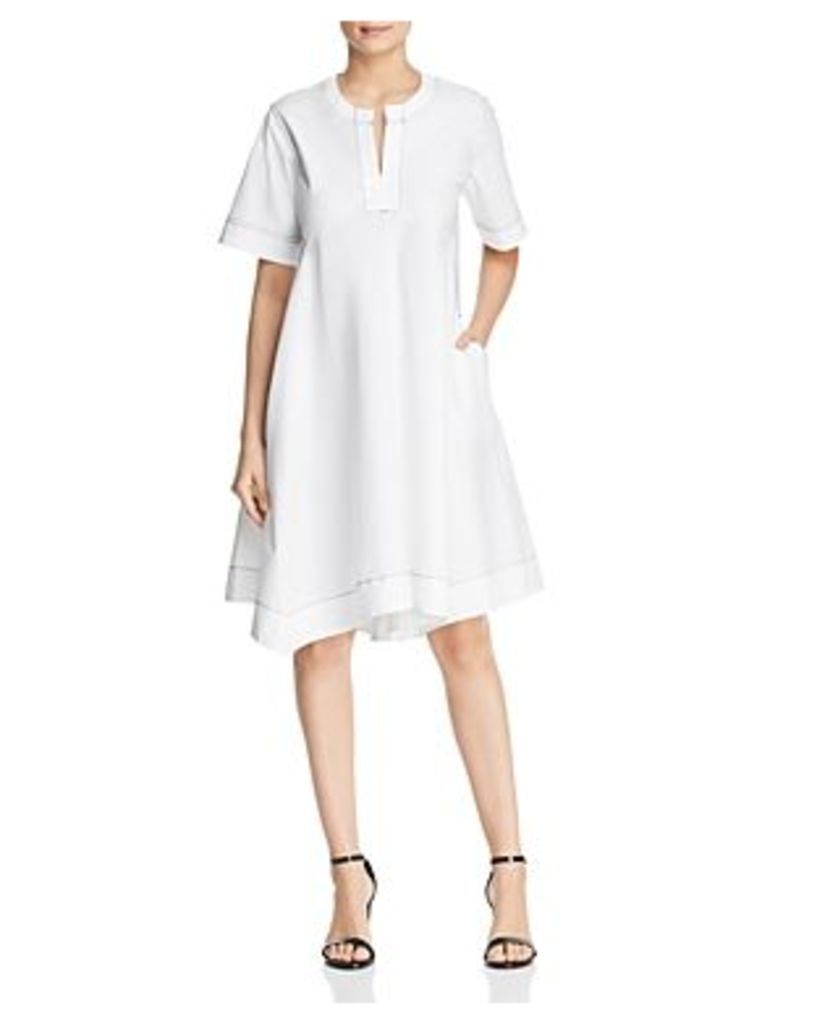 Donna Karan New York Asymmetric Topstitched Dress