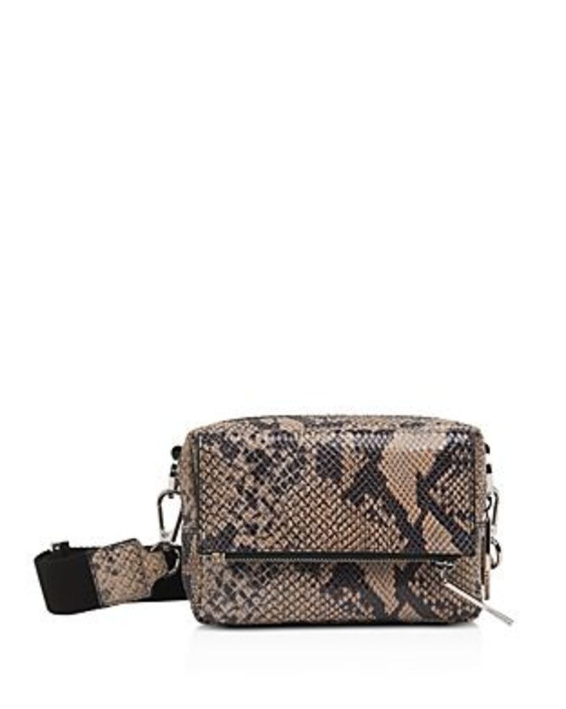 Whistles Bibi Snake-Embossed Crossbody