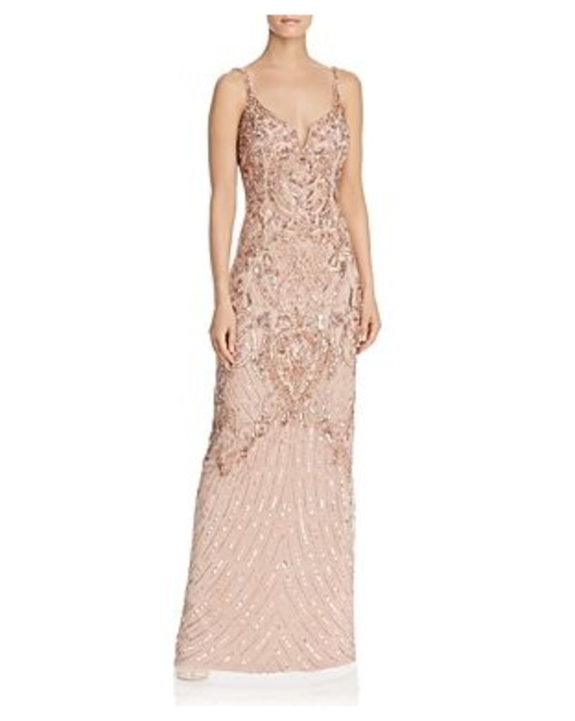 Aidan Mattox Embellished Mesh Gown - 100% Exclusive