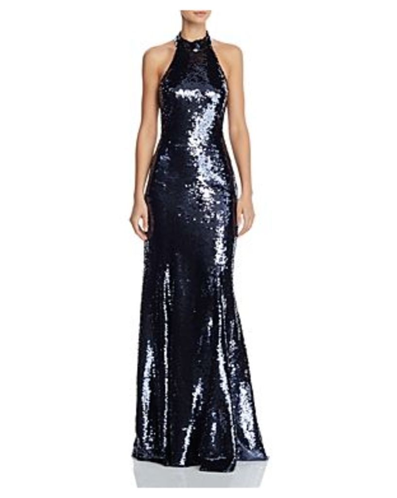 Sachin and Babi Eva Sequined Halter Gown