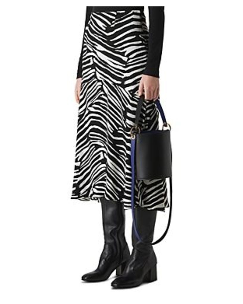 Whistles Zebra-Print Skirt