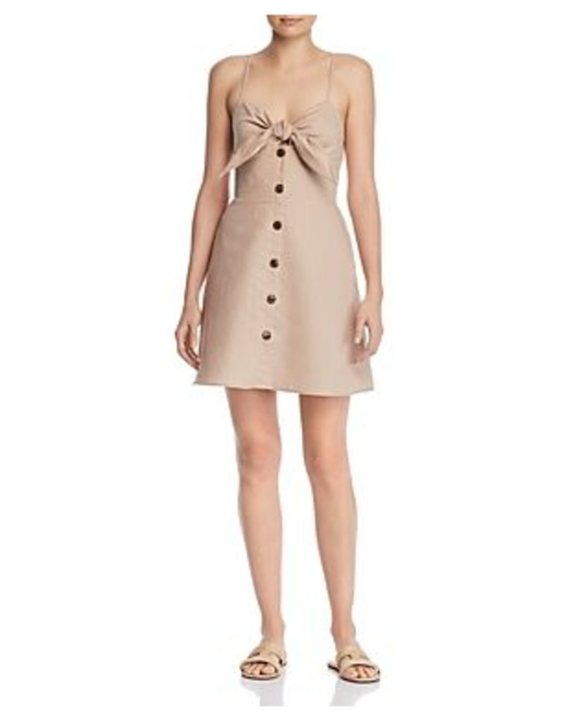 leRumi Haley Button & Tie-Detail Mini Dress