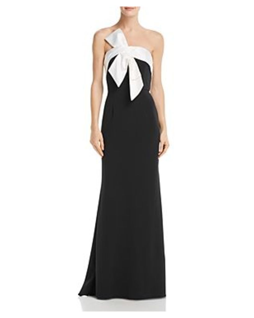 Adrianna Papell Strapless Crepe Gown