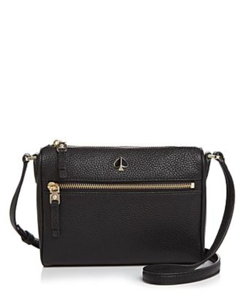 Small Zip-Front Leather Crossbody
