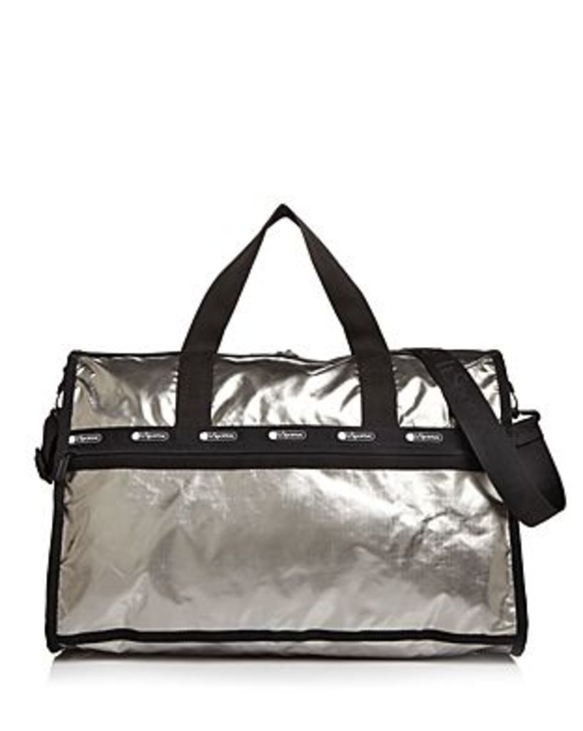 LeSportsac Large Rebecca Metallic Nylon Weekender Duffel Bag