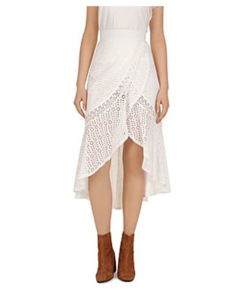 The Kooples English Embroidered-Eyelet Tulip Skirt