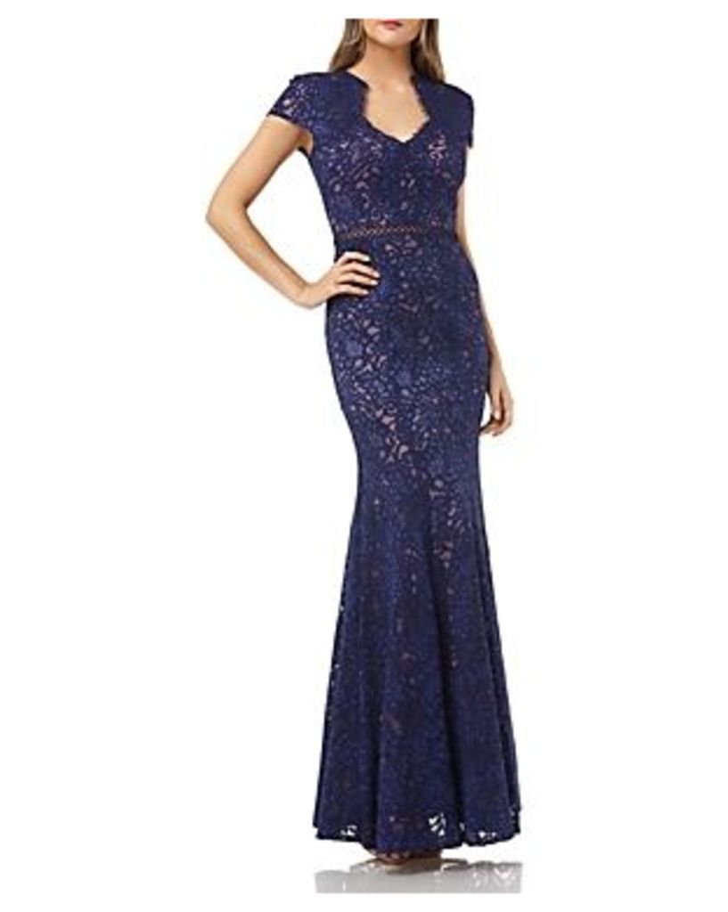 Js Collections Lace Mermaid Gown