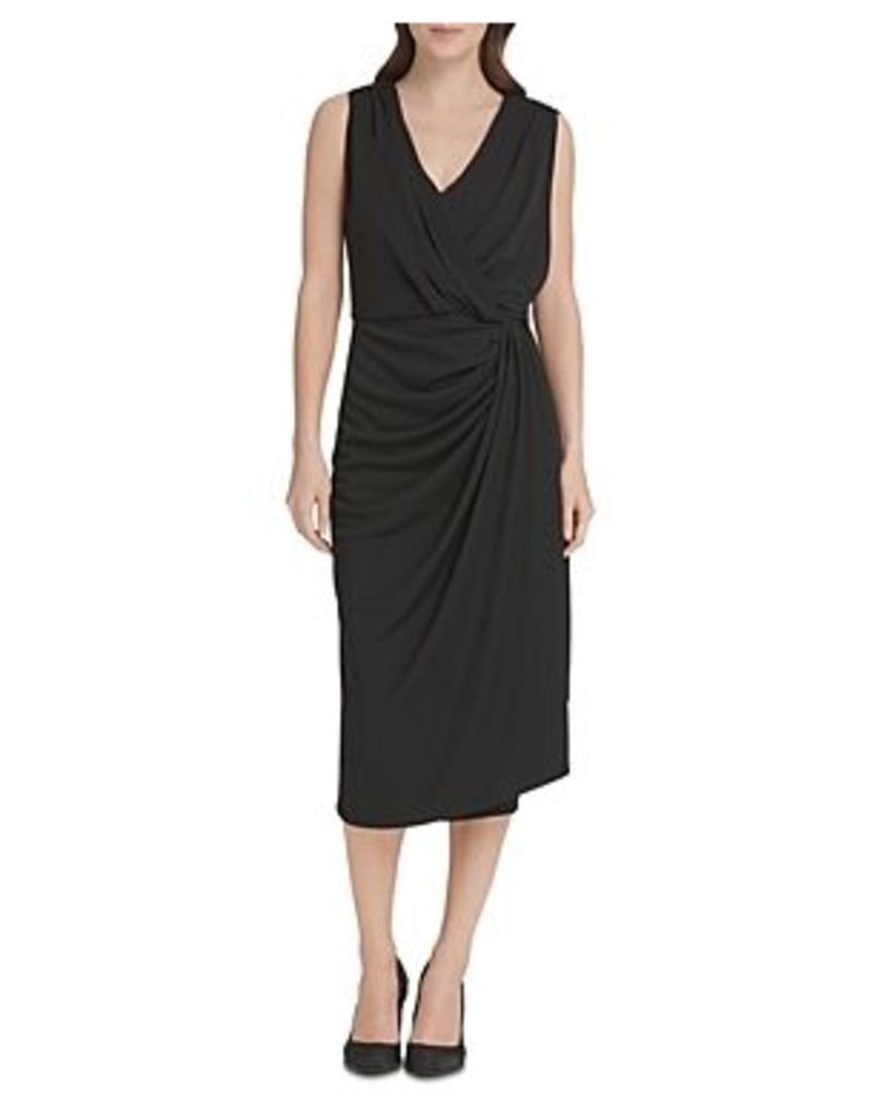 Donna Karan Ruched Jersey Dress