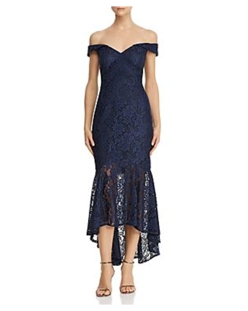 Avery G Off-the-Shoulder Lace Dress