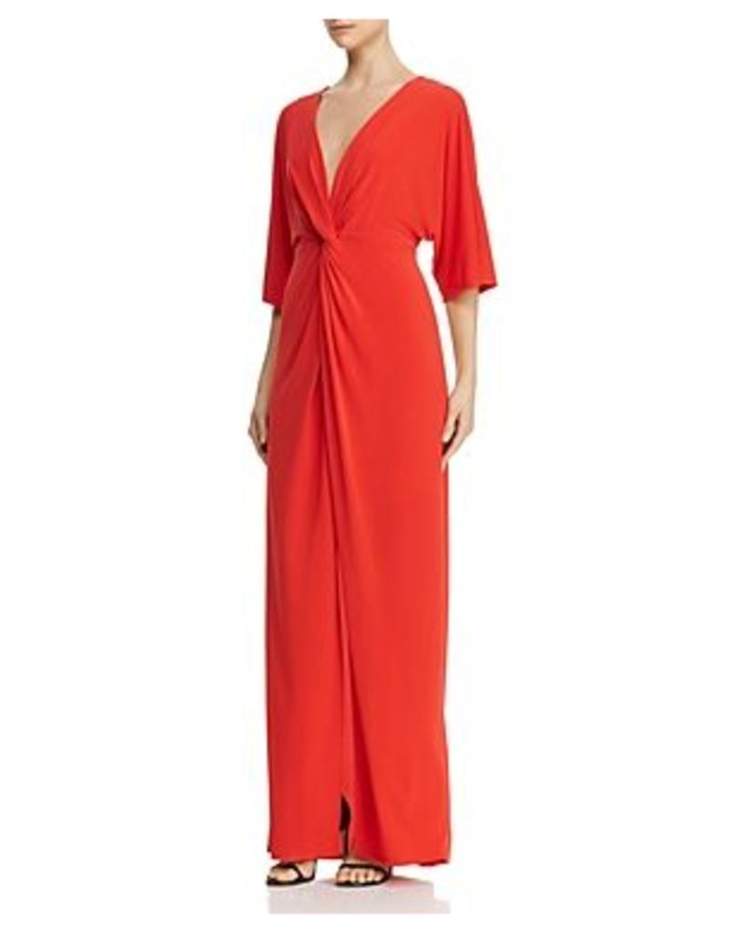 Laundry by Shelli Segal Twist-Front Kimono-Sleeve Gown