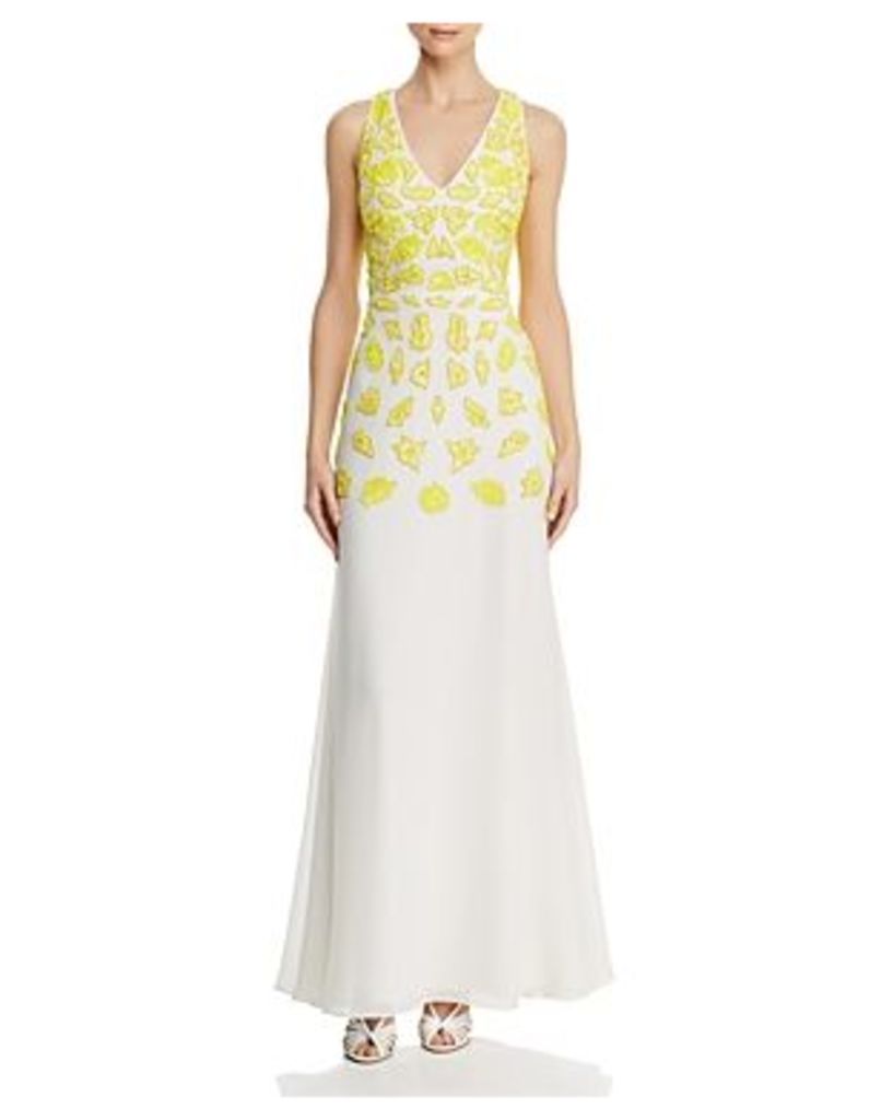 Aidan by Aidan Mattox Embellished Fluted Gown