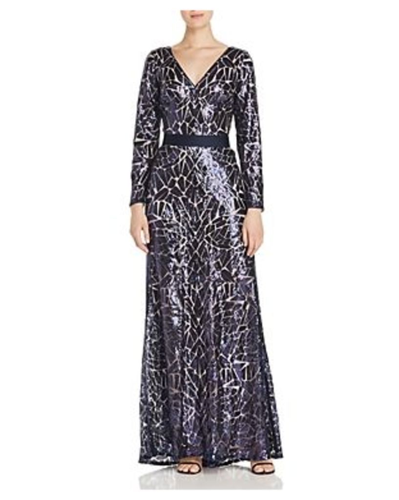 Tadashi Shoji Sequined Stained-Glass Gown