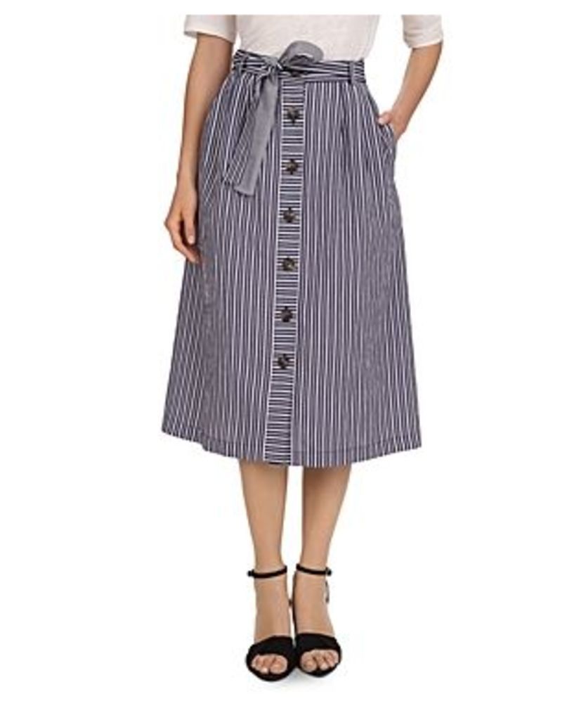 Gerard Darel Ivona Striped Button-Front Skirt