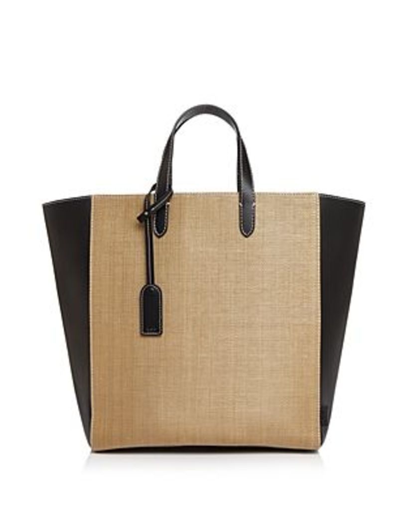 Day Straw & Leather Tote
