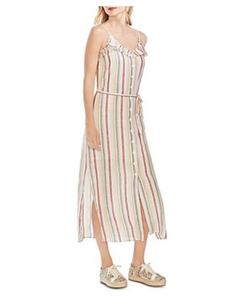 Vince Camuto Canyon Stripe Sleeveless Linen Maxi Dress