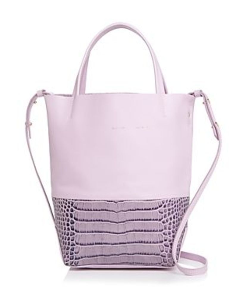 Small Embossed Leather Tote