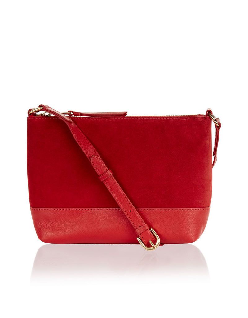 Aurora Suede And Leather Cross Body Bag