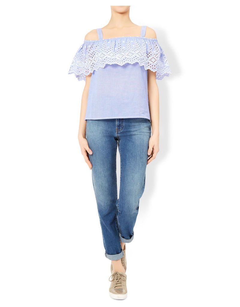 Shania Embroidered Off Shoulder Top