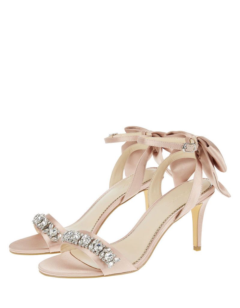 Dolly Diamante Trim Sandals With Bows