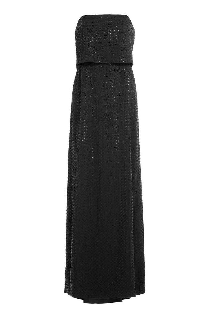 Halston Heritage Sequined Strapless Gown
