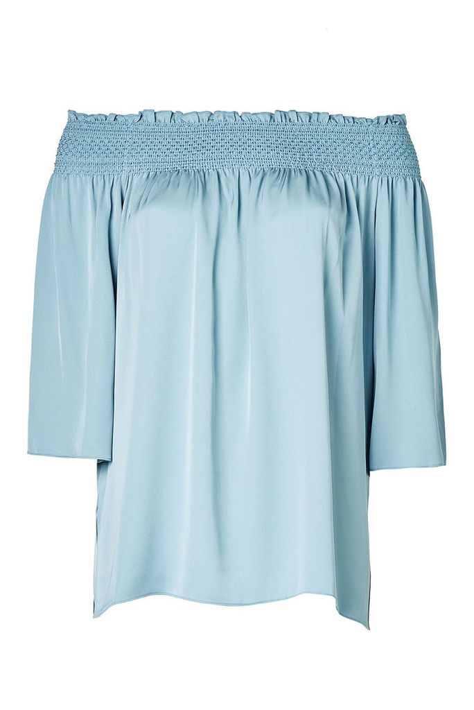 Theory Silk Off-The-Shoulder Top