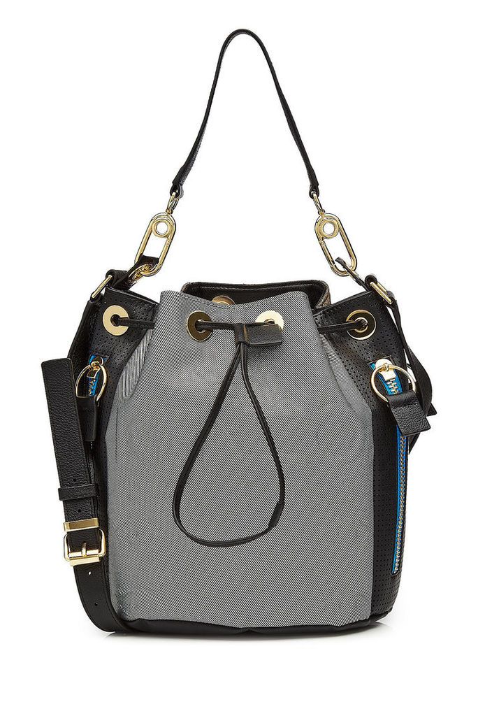 Kenzo Drawstring Tote with Leather