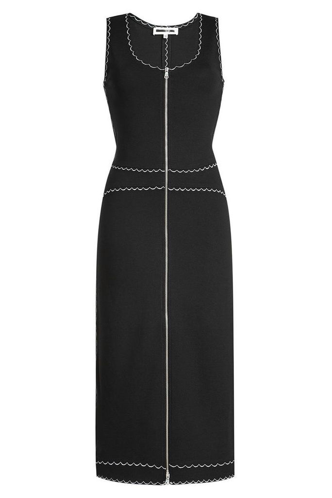 McQ Alexander McQueen Embroidered Crepe Dress