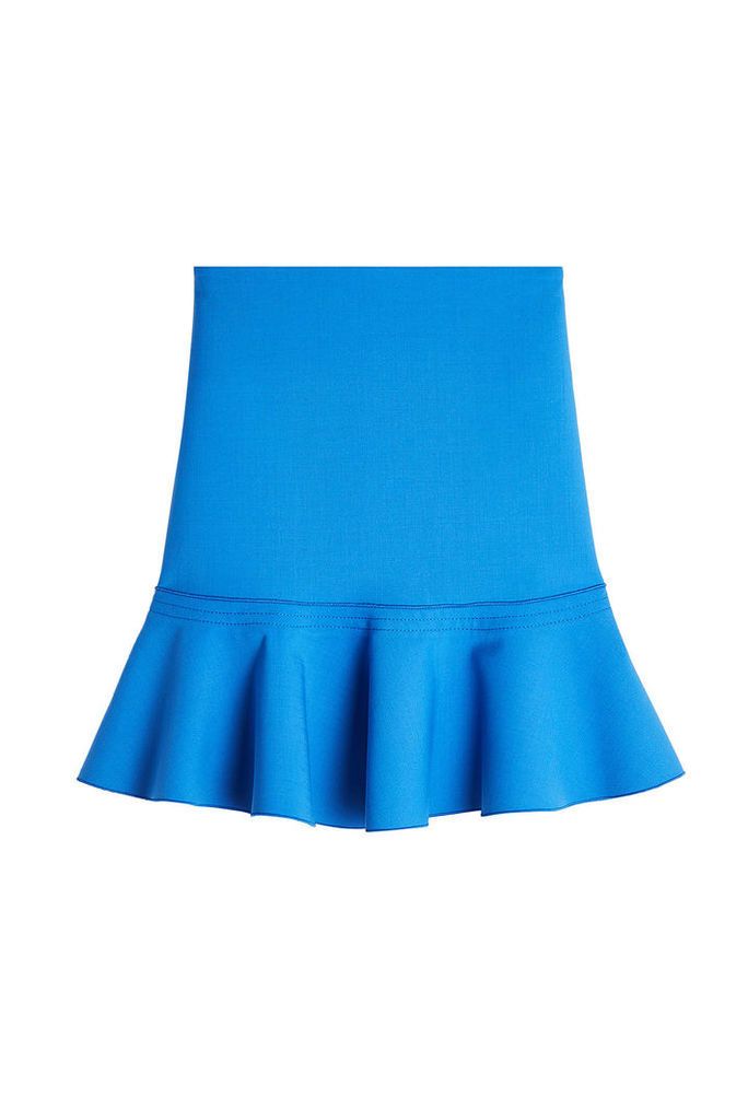 Victoria Victoria Beckham Wool-Blend Skirt with Flutter Hem