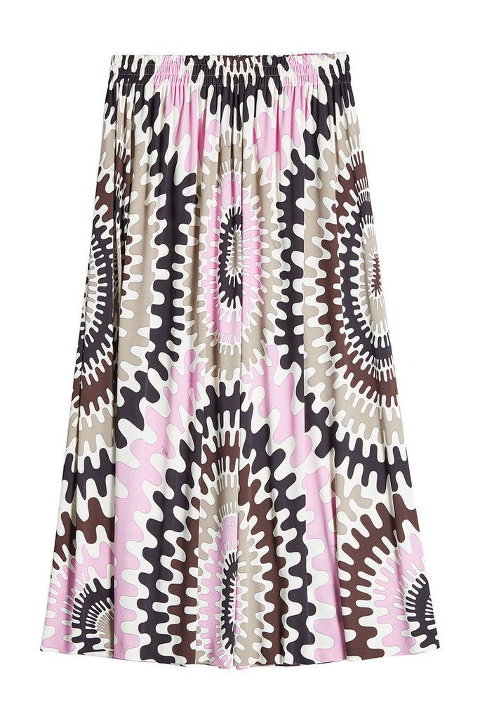 Emilio Pucci Printed Maxi Skirt with Silk