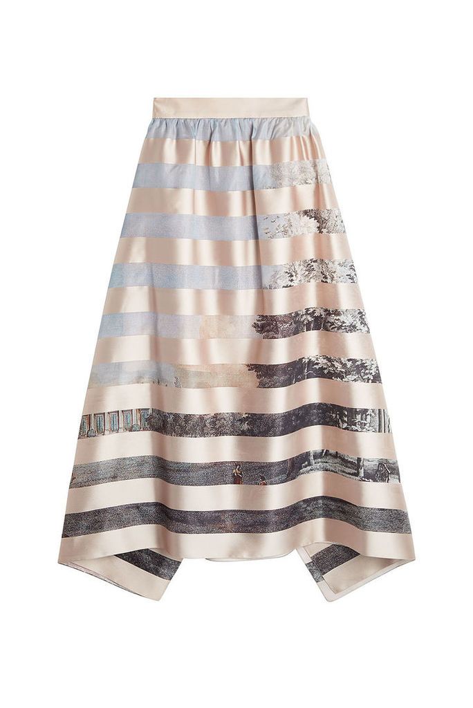 Fendi Printed Skirt with Silk