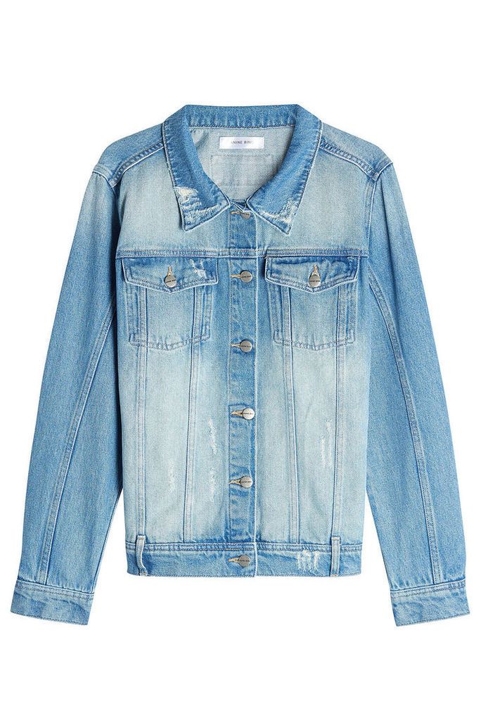 Anine Bing Distressed Denim Jacket