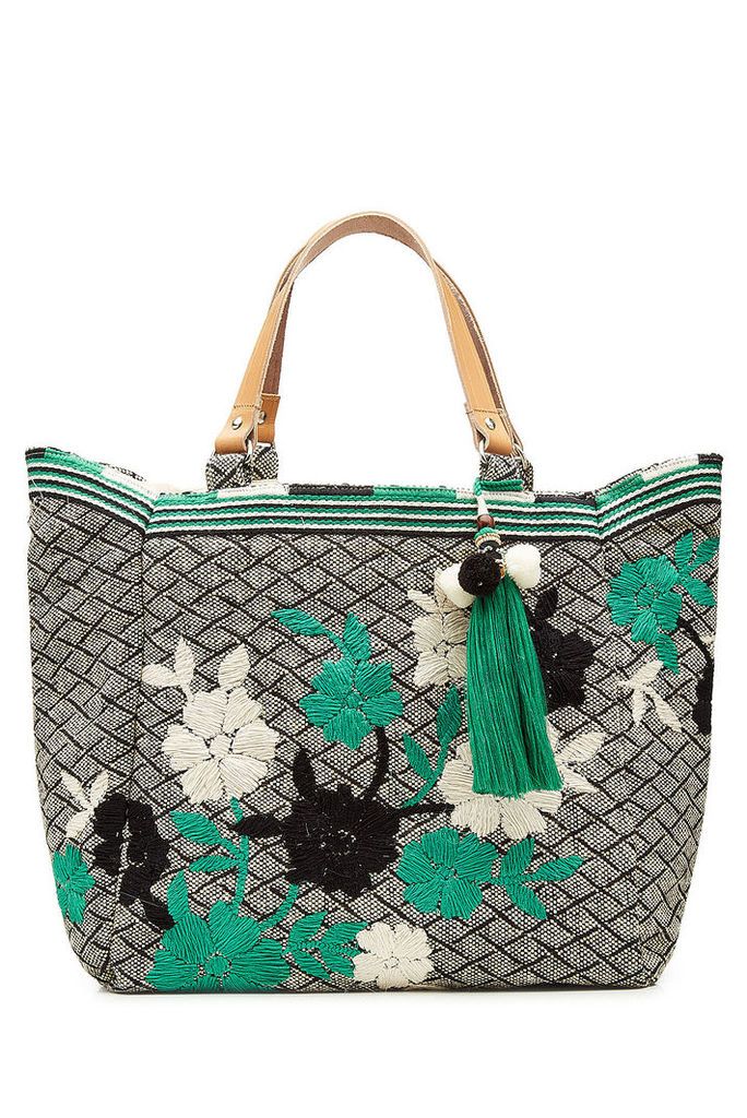 Star Mela Embroidered Jute Tote