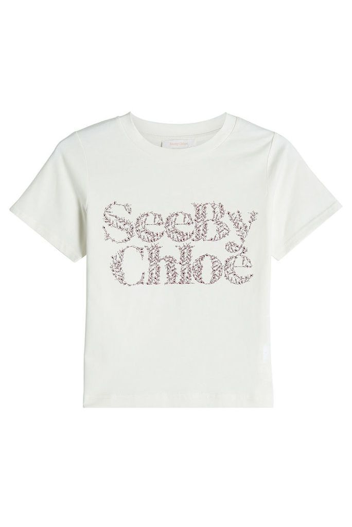 See by ChloÃ© Printed Cotton T-Shirt