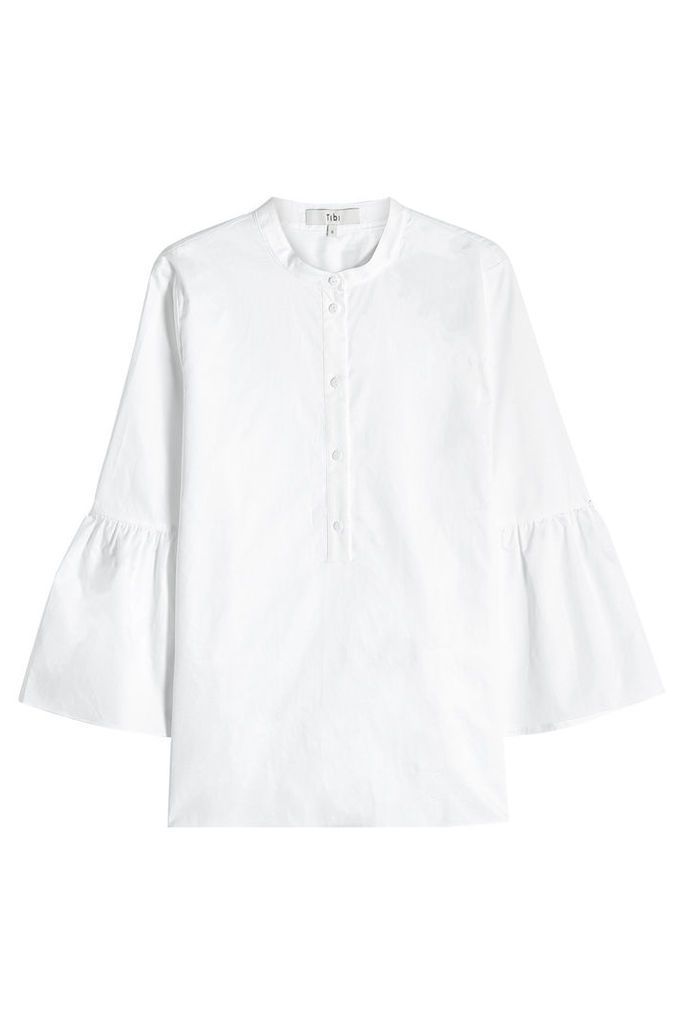 Tibi Cotton Shirt with Bell Sleeves