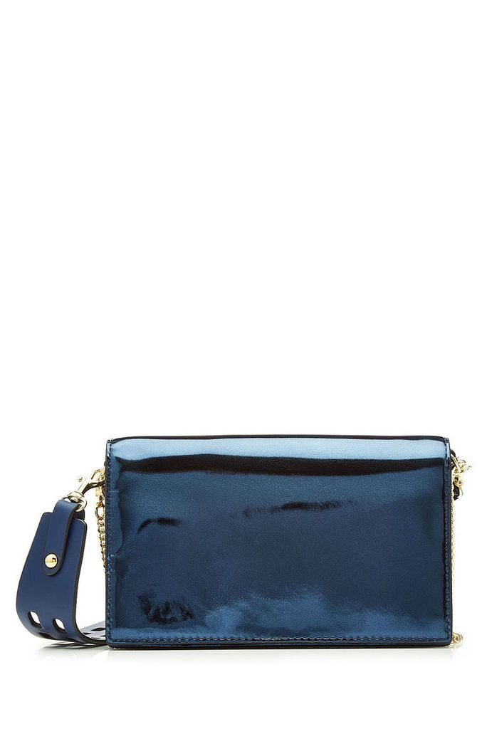 Diane von Furstenberg Soiree Metallic Leather Crossbody Bag
