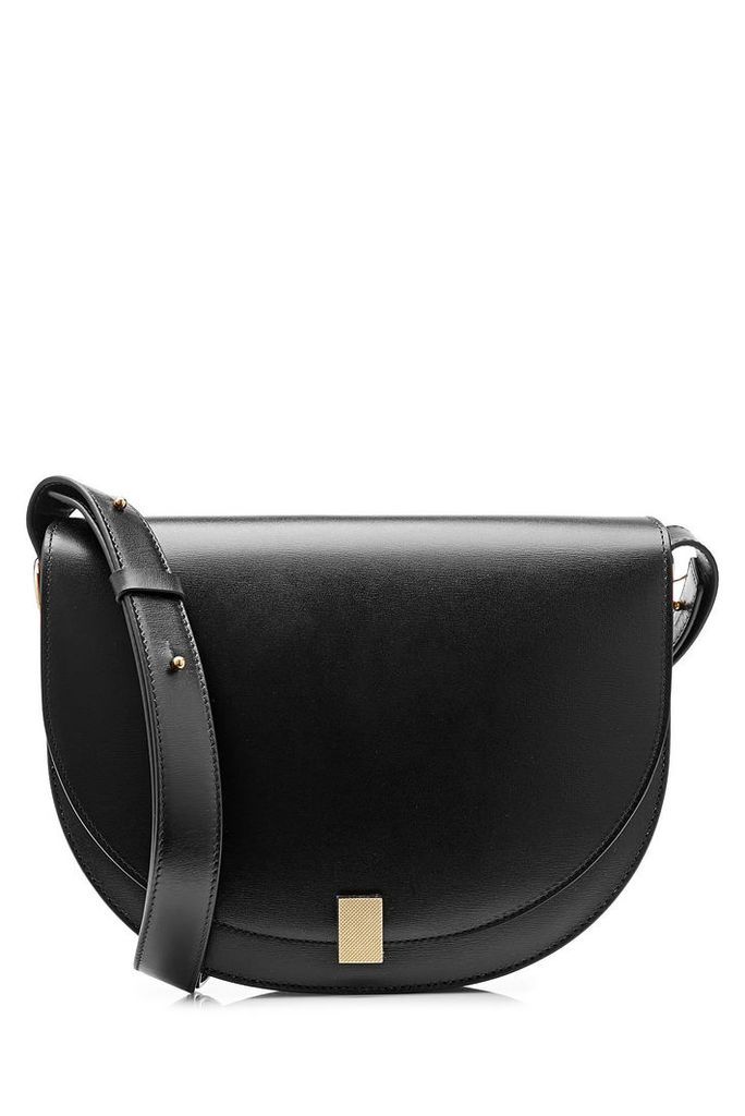 Victoria Beckham Half Moon Box Leather Shoulder Bag