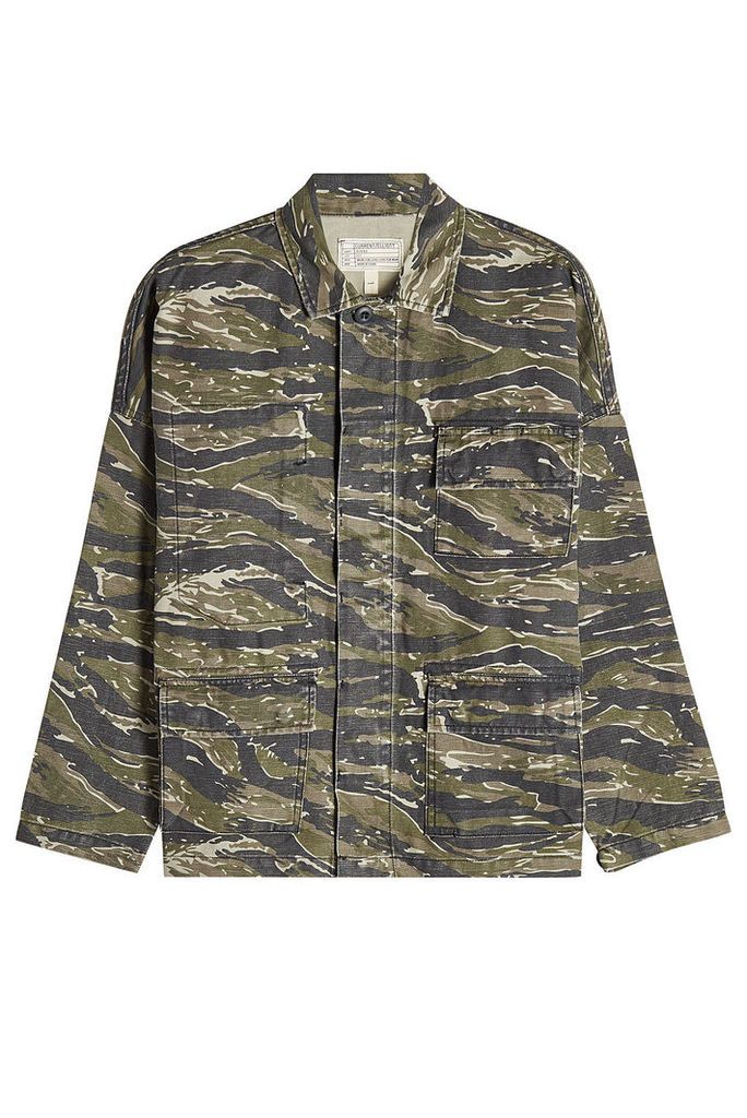 Current/Elliott Printed Jacket in Cotton and Linen