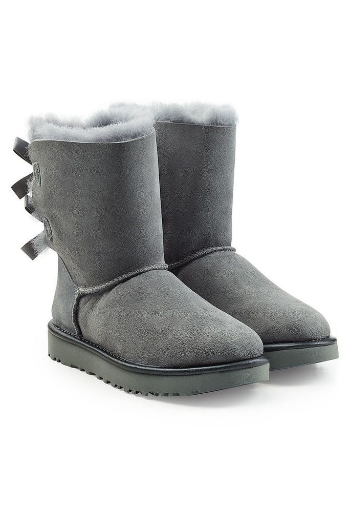 UGG Australia Short Bailey Bow Shearling Lined Suede Boots