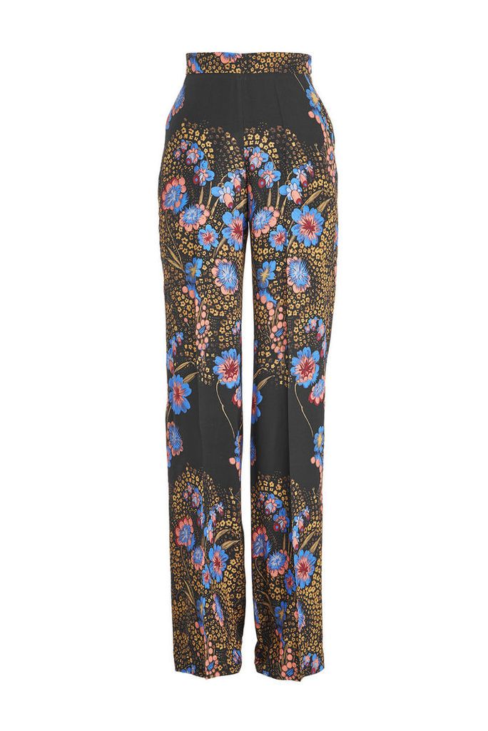 Etro High Waisted Printed Silk Pants