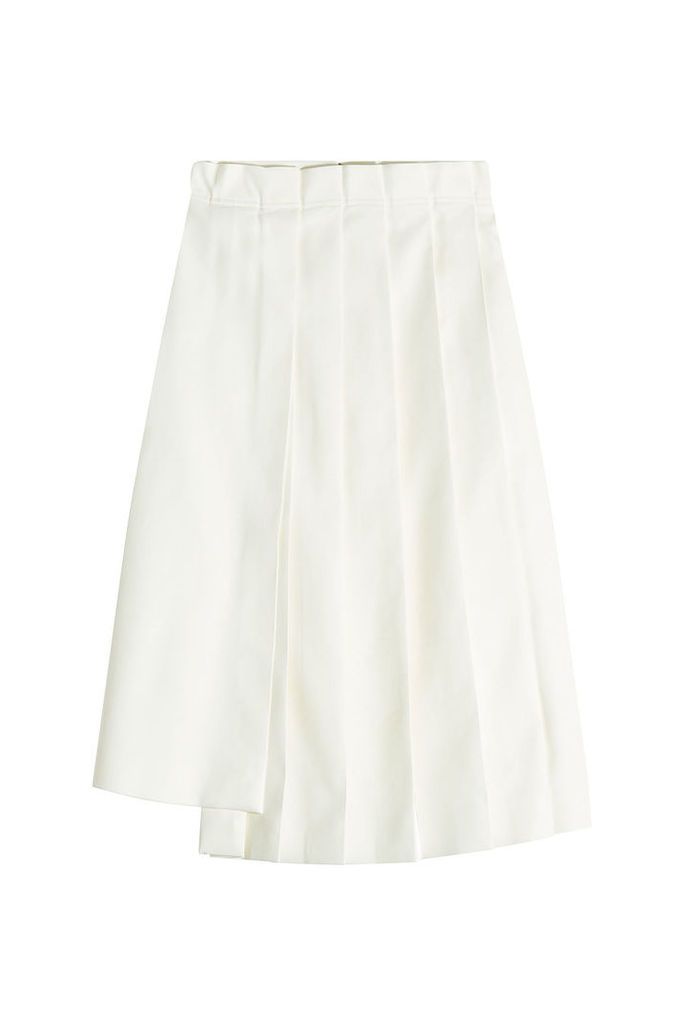 Jil Sander Earth Pleated Skirt with Cotton