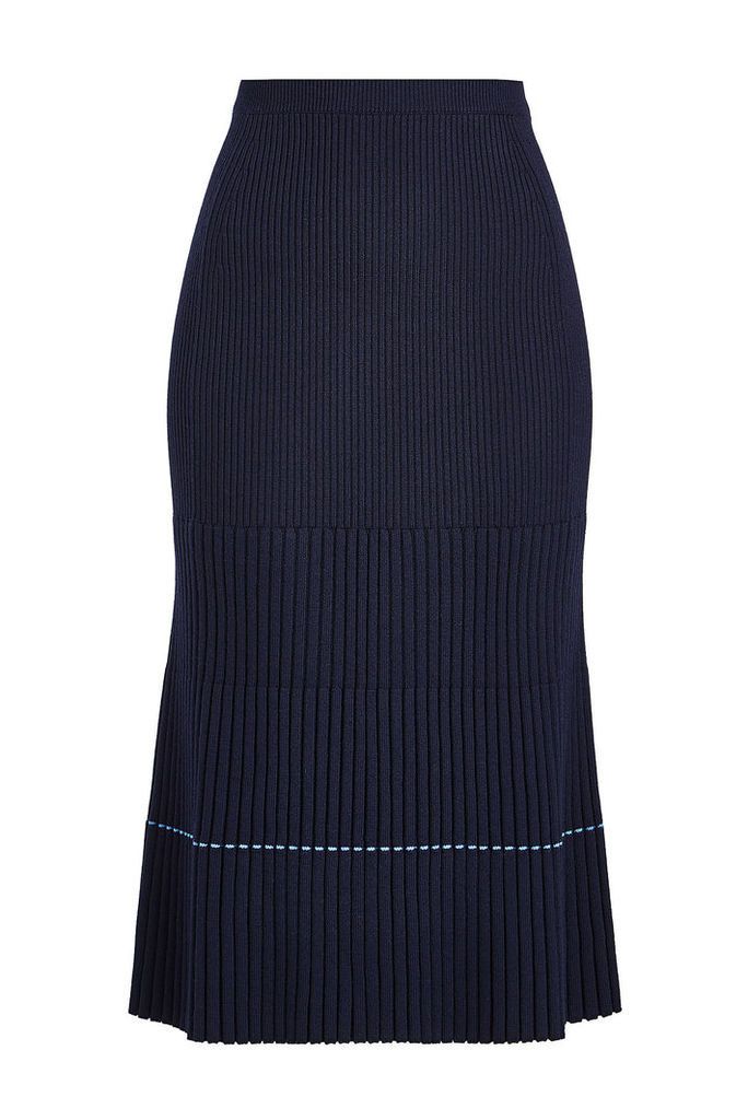 Victoria Beckham Ribbed Wool Skirt