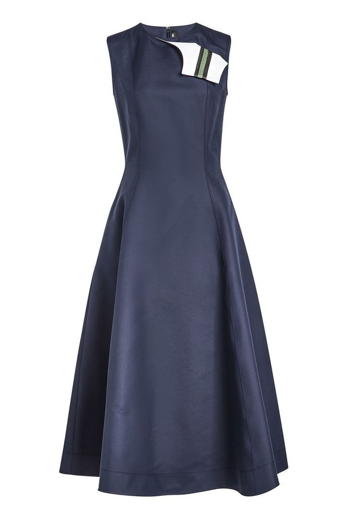 CALVIN KLEIN 205W39NYC A-Line Dress in Cotton and Silk