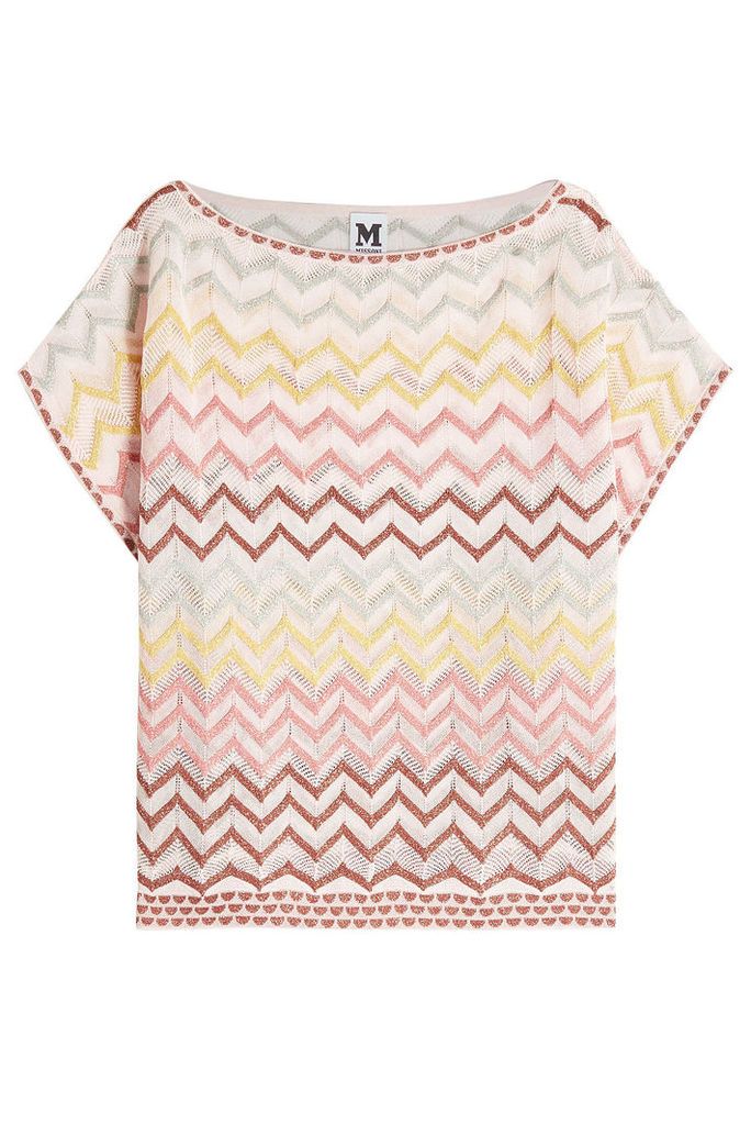 M Missoni Knit Top with Cotton and Metallic Thread