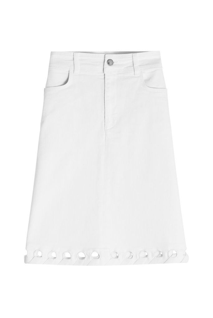 Victoria Victoria Beckham Denim Skirt with Cut-Out Detail