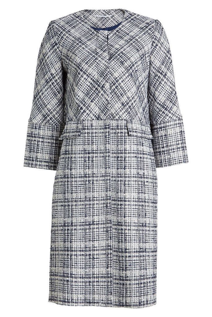 Rosetta Getty Cropped Sleeve Coat with Cotton and Virgin Wool