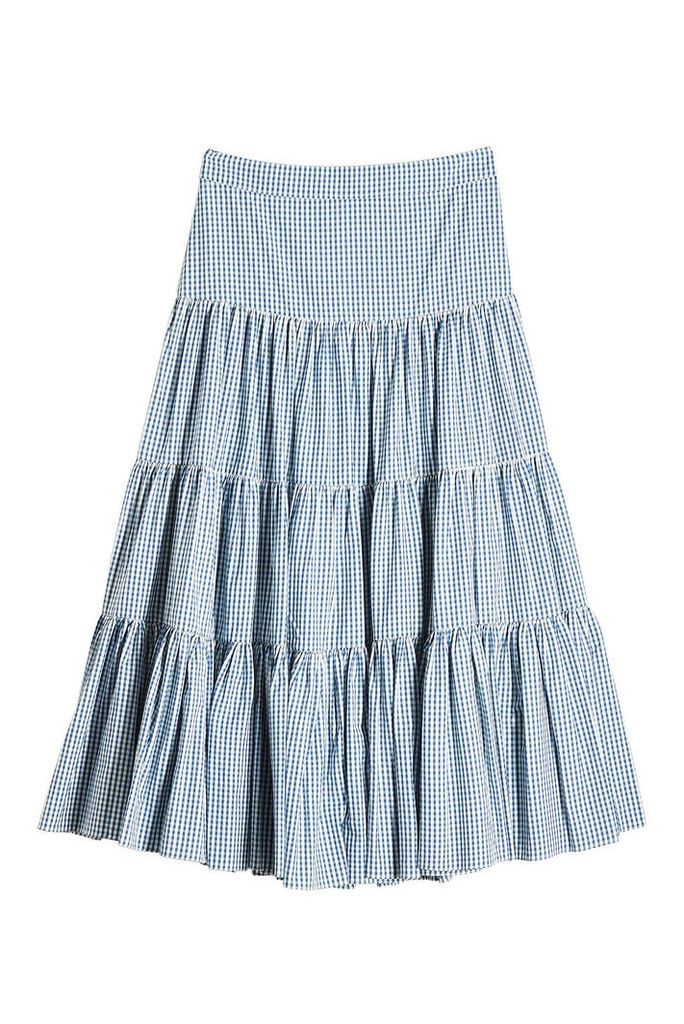 Caroline Constas Gingham Cotton Skirt