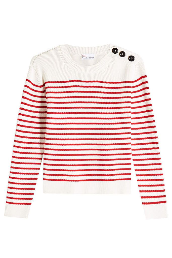 RED Valentino Sailor Stripe Cotton Pullover