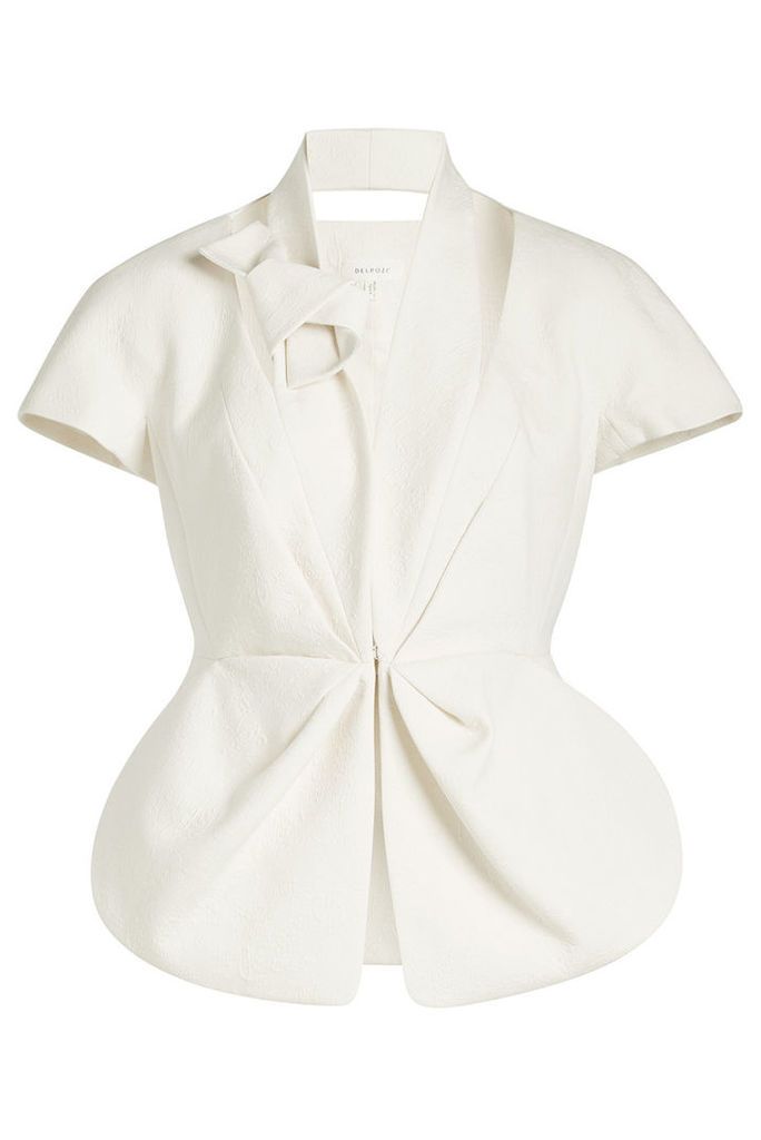 Delpozo Knotted Blazer with Cut-Out Detail